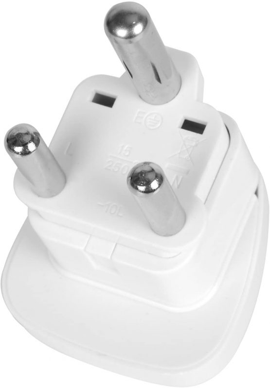 INIBUD Pack of 2 Universal UK EU US AU Socket to 3-Pin Prong for Big South Africa Swaziland Lesotho Mozambique Namibia Botswana Travel Adapter Plug Jack UTABJ523 - Image 2