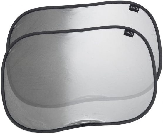Auto Companion 2pcs Car Window Sun Shades - Universal Baby Car Sunshades - Blocks Harmful UV Rays Sun Glare Heat - Protection for Your Kids-No suction cups needed