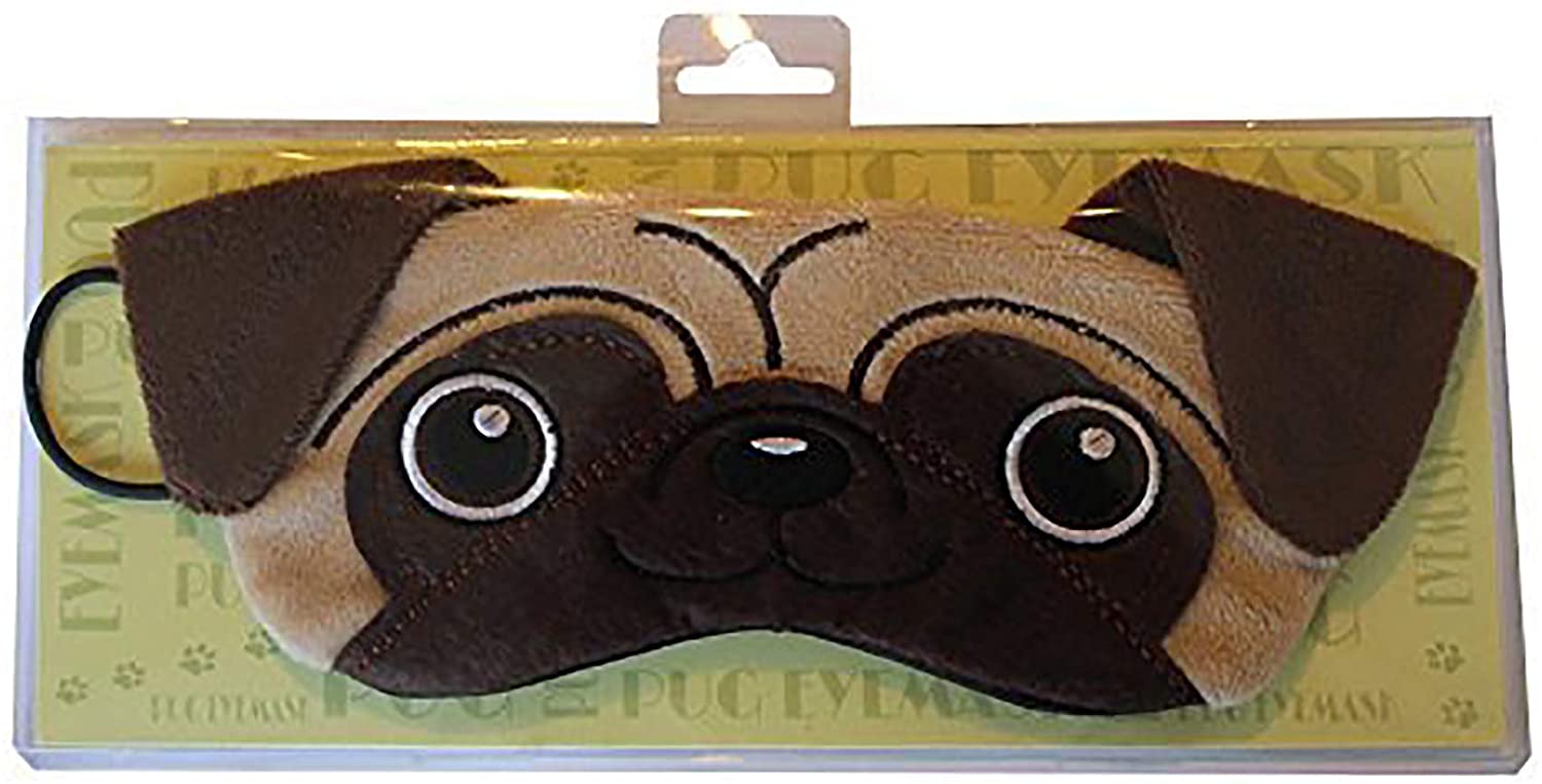 Pug Dog Plush Comfortable Sleep Eye Mask, Multicoloured - Image 2