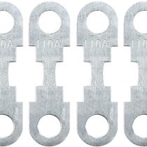 sourcingmap 4pcs 110A Flat Fuse Strip Silver Tone for Car Truck DC 32V Universal