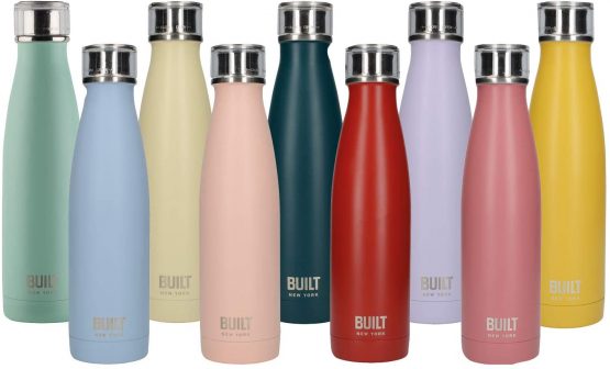 Built Perfect Seal Double-Walled Insulated Stainless Steel Water Bottle, 480 ml