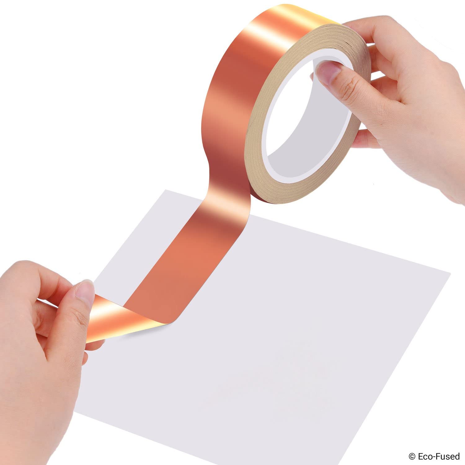 ECO-FUSED Premium Adhesive Copper Foil Tape, Double-Sided Conductive, 2 inch (50 mm), EMI and RF Shielding, Paper Circuits - Image 2