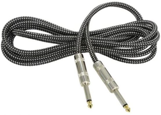 Chord | Premium Retro Guitar Lead | Black & White 3.0m