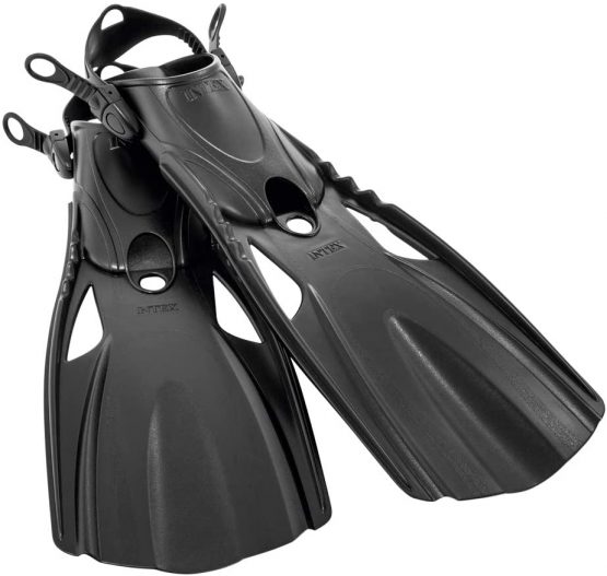 Intex 55658 Wave Rider Snorkel Mask & Flippers Adults Diving Snorkelling Set - Image 2