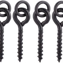 NewShot 30 x Fishing Carp Boilie Bait Screw With Round Link Loop Swivels Carp Fishing Terminal Rig Tackle