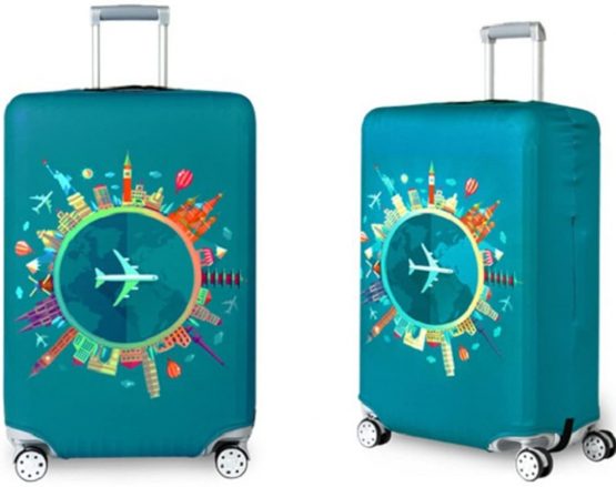 YianBestja Washable Travel Luggage Cover Elastic Suitcase Trolley Protector Cover for 18-32 Inch Luggage (Travel, S) - Image 2