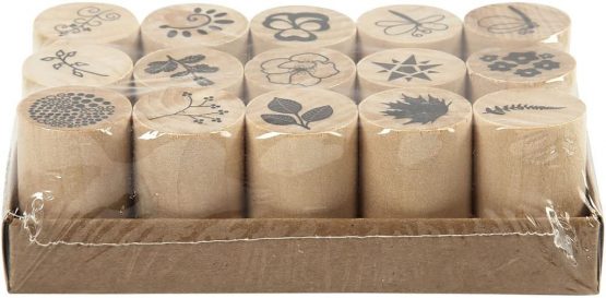 Creativ 28578 Deco Art Stamps, D: 20 mm, Flower and Leaf, 15 asstd, one size - Image 3