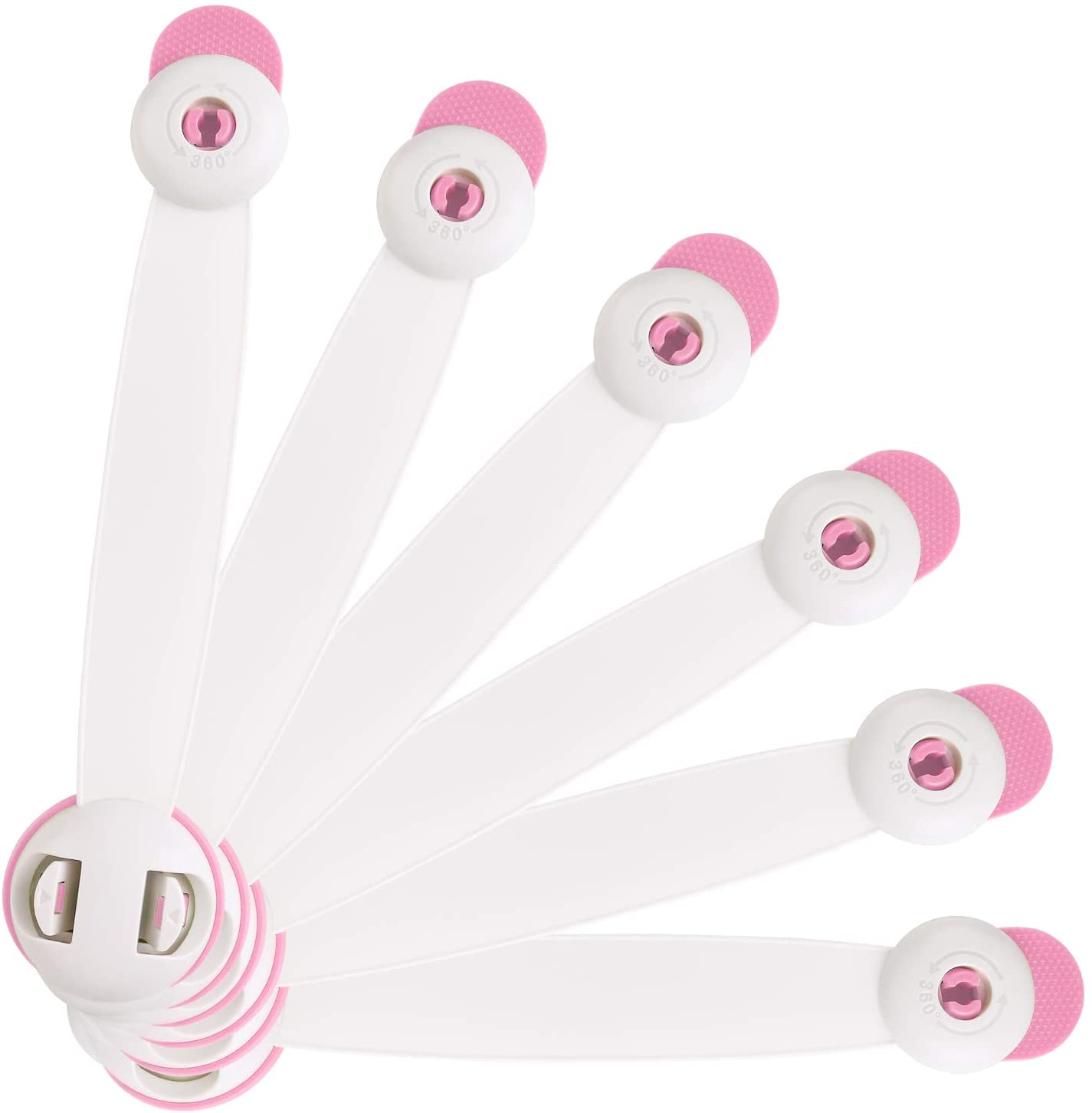 Vicloon Child Safety Cupboard Locks, 6 Pcs Baby Proof Locks No Screws Child Locks with 3M Adhesive Stick On Cabinets