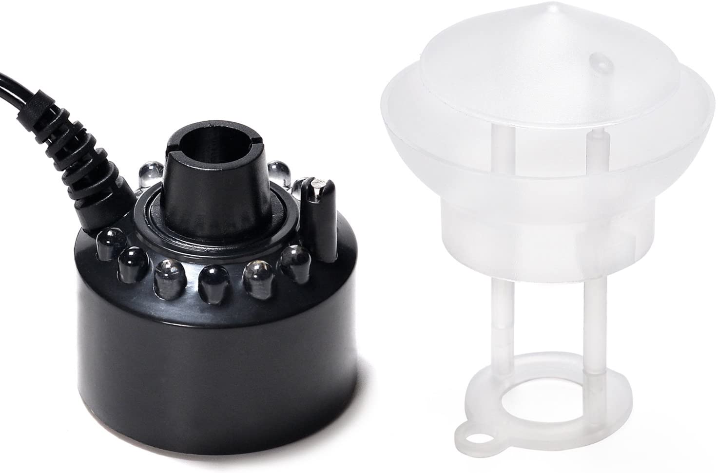 FITNATE Splash Guard Ultrasonic Mist Maker,12 LED Mister Fogger Water Fountain Pond Fog Machine Atomizer Air Humidifier - Image 4