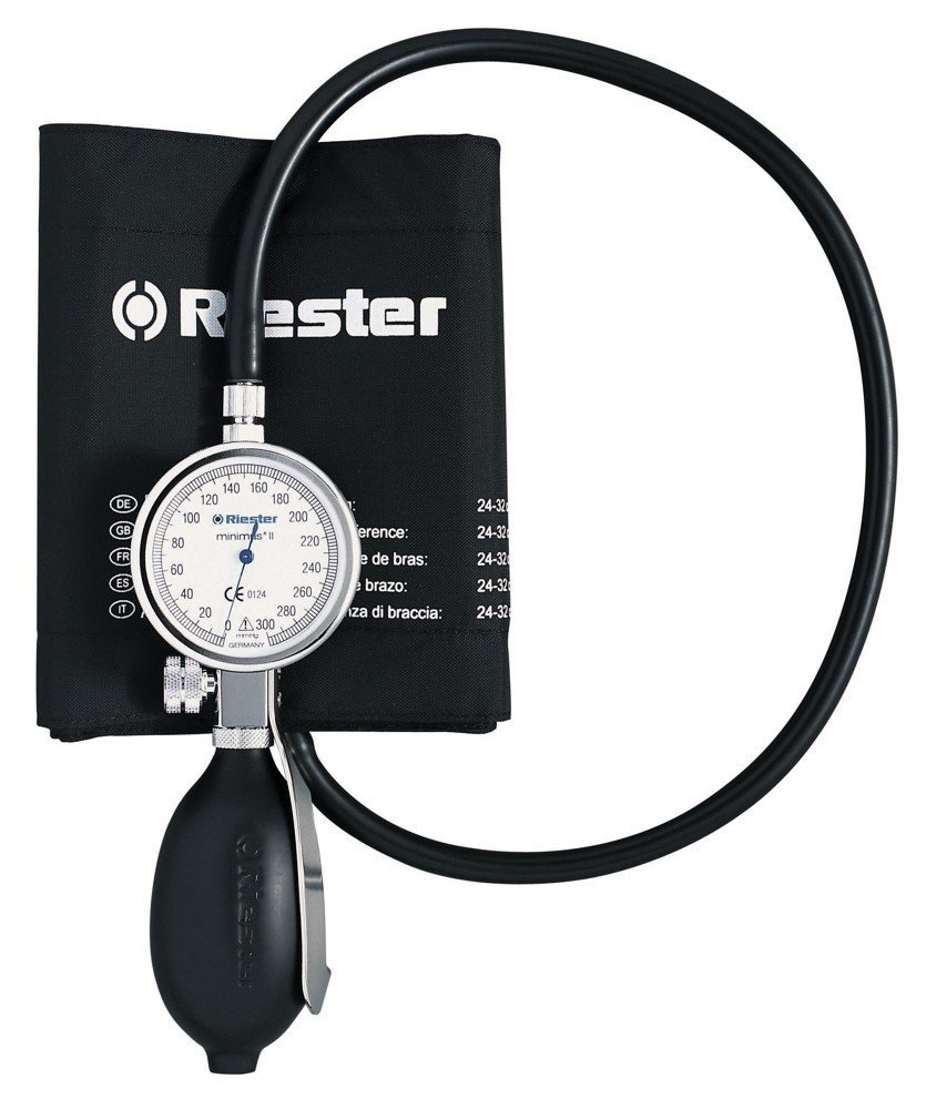 Riester 1312 minimus II black, adult size velcro cuff