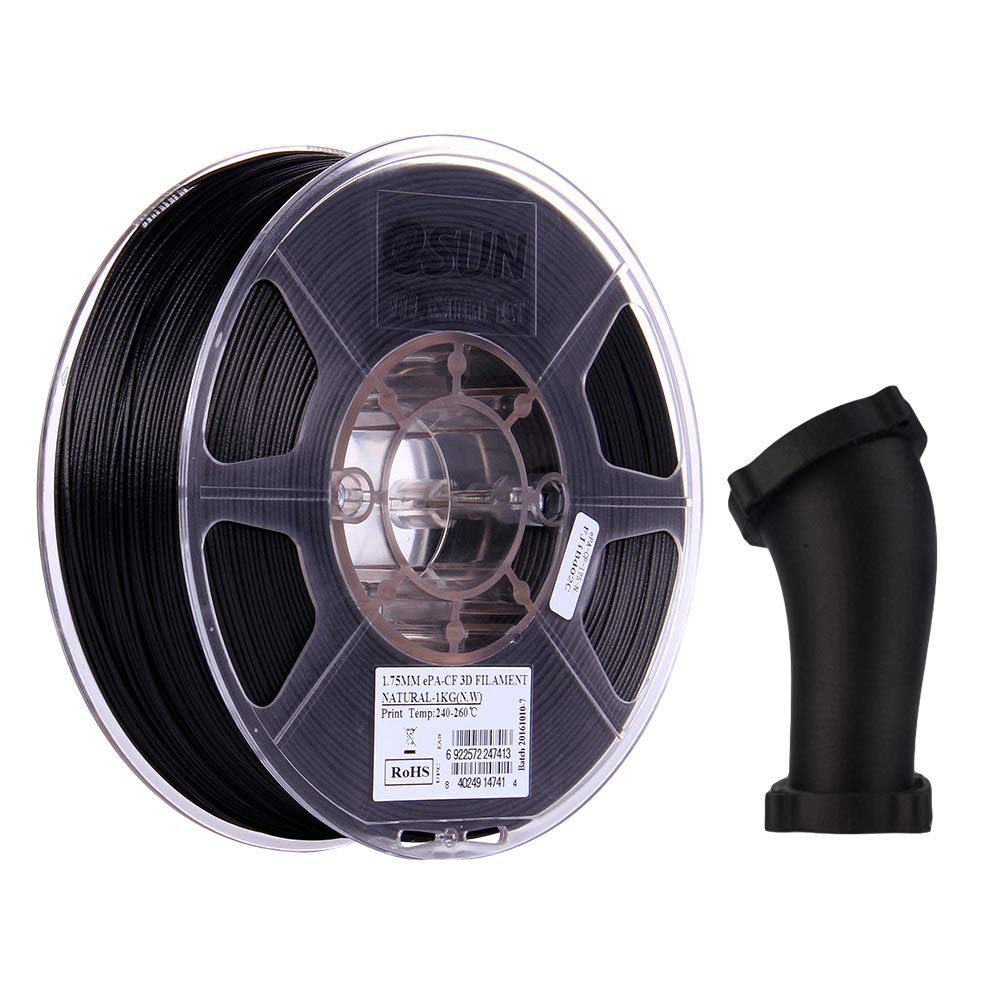 eSUN Carbon Fiber Filled Nylon Filament 1.75mm, 3D Printer Filament PA-CF, Dimensional Accuracy +/- 0.05mm