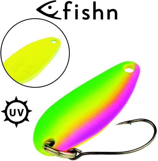 FISHN Trout Spoon Set - Gallo, weight: 2 grams, length: 2.8 cm, trout bait, trout spoon, trout bait for fishing for trout, char and perch (5 pieces) - Image 2
