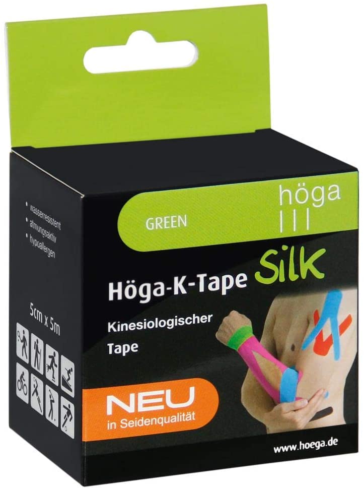 HÖGA K-Tape - -Silk Quality Silk Green Kinesiologischer Tape 5 cm x 5 m