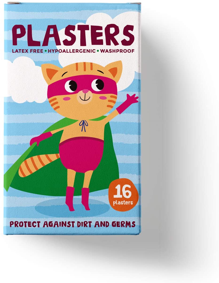 Superhero Plasters for Kids (Latex Free/Hypoallergenic/Washable Plasters) 32 Count (Pack of 1), Multicolour - Image 3
