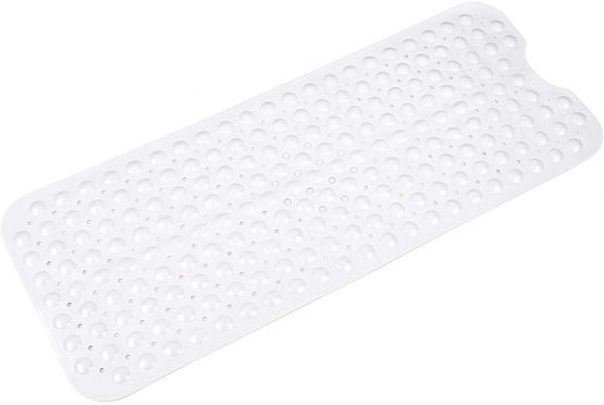 TranquilBeauty Non-Slip Bath Mat with Suction Cups | White 100x40cm/40x16in Extra Long Bathtub Mats | Anti-Mould, Machine-Washable, Latex-Free | Shower Mat Ideal for Elderly & Children - Image 4