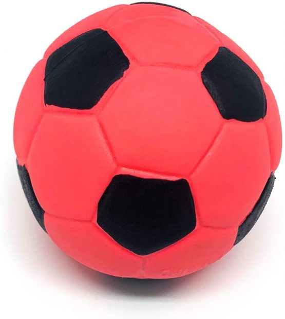 Chiwava 3PCS 2.7'' Squeak Latex Dog Toy Football Chew Fetch Throw Ball for Medium Dogs Interactive Play - Image 2