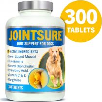 JOINTSURE Joint Support Supplements for Dogs – 300 Tabs, Aids Stiff Joints, Supports Joint Structure & Maintains Mobility in Adult/Senior Dogs | Advanced Formula Helps Arthritis Relief