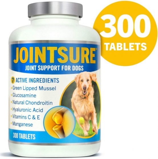 JOINTSURE Joint Support Supplements for Dogs – 300 Tabs, Aids Stiff Joints, Supports Joint Structure & Maintains Mobility in Adult/Senior Dogs | Advanced Formula Helps Arthritis Relief