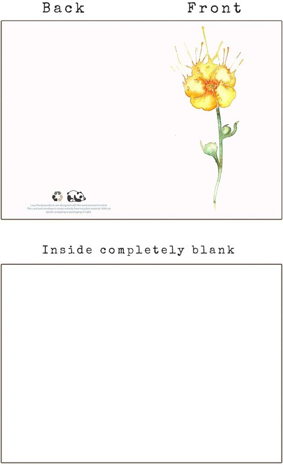 48 Blank Artistic Watercolour Flower Greeting Cards Made from Recycled Card - Image 3