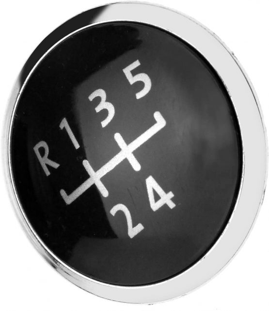ENET 5 Speed Gear Chrome Round Shift Knob Cap