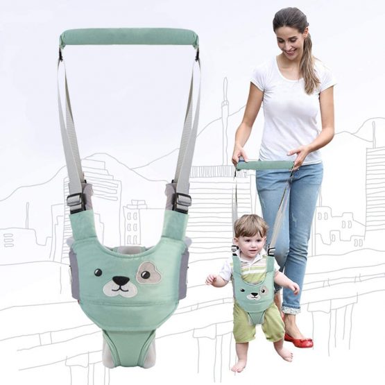 Felly Baby Walker Harness, Baby Walking Assistant Helper Kid Toddler Safe Walking Breathable Safety Belt for Children, Infant, Gift for Baby Shower, Adjustable (Green) - Image 2