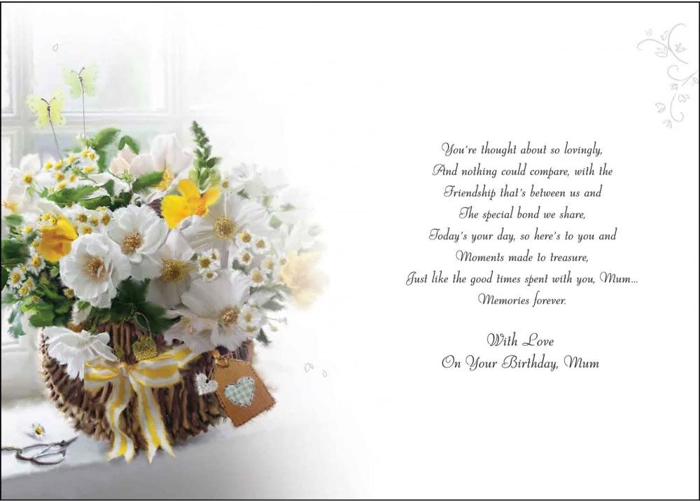 To A Special Mum - Love and Wishes - Birthday card, White, 6 x 9 inches - Image 2