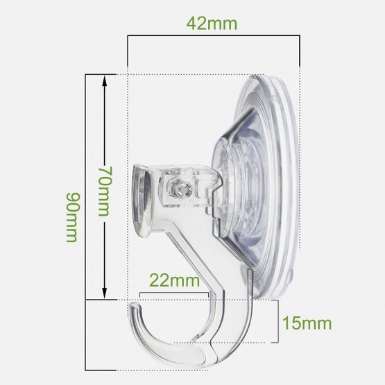 Quntis Suction Hooks 2 Packs Powerful Push and Lock Vacuum Multi-Purpose Suction Hanger Strong Suction Cup Holds Up to 3kg for Kitchen and Bathroom - Image 4