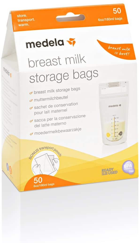 Medela Breast Milk Storage Bags 50 white, 50 Count (Pack of 1)