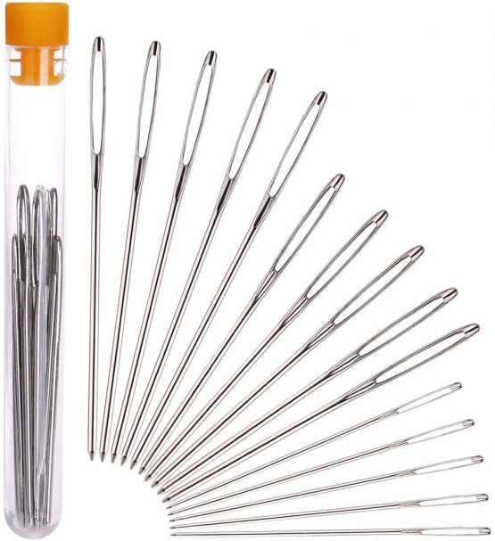 H&S Large Eye Blunt Needles 15pcs Yarn Knitting Needles Sewing Big Eye Darning Needles Wool