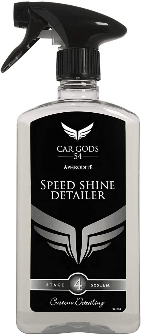 Car Gods Paintwork and Wheel Speed Shine Detailer Quick Top Gloss Spray Wipe Wax 500ml - Instant Mirror Hydrophobic Layer Trigger or Bucket Apply Wet or Dry PH Neutral Acid Free Formula
