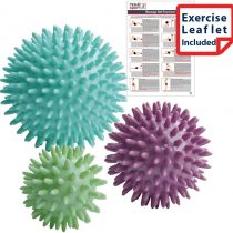 ResultSport Pack of 3 - Spiky Massage Balls Stress Reflexology - 6cm, 8cm, 10cm - Plantar Fasciitis Recovery, Trigger Point Massage - Myofasical Relief, Exercise Ball, Lacrosse Ball