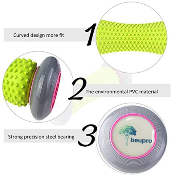 Beupro Foot Massage Roller, Muscle Roller Stick for Plantar Fasciitis Recovery and Tight Muscles Relax - Image 3
