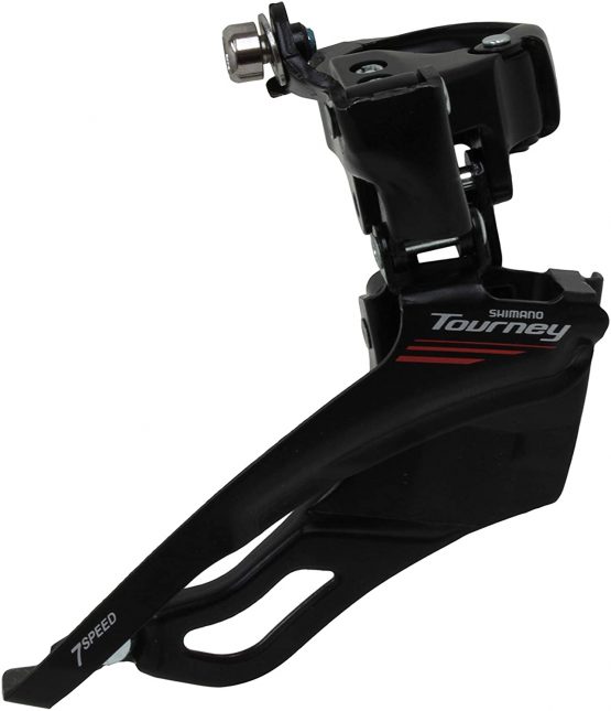 Shimano Tourney/TY FD-M190 Top Swing Hybrid Front Derailleur - Black, 7/8 Speed