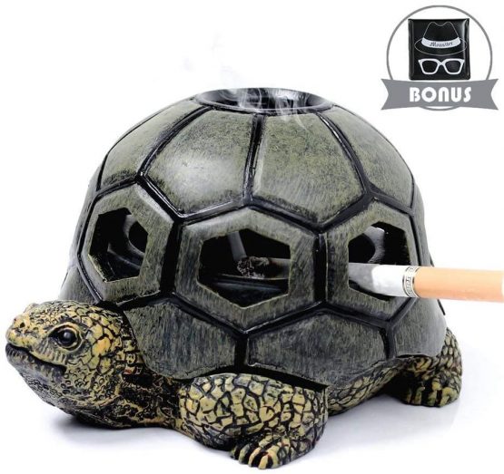 Grovind Turtle Ashtray for Cigarettes, Creative Turtle Ashtray Hand Craft Decoration for Home Office Patio