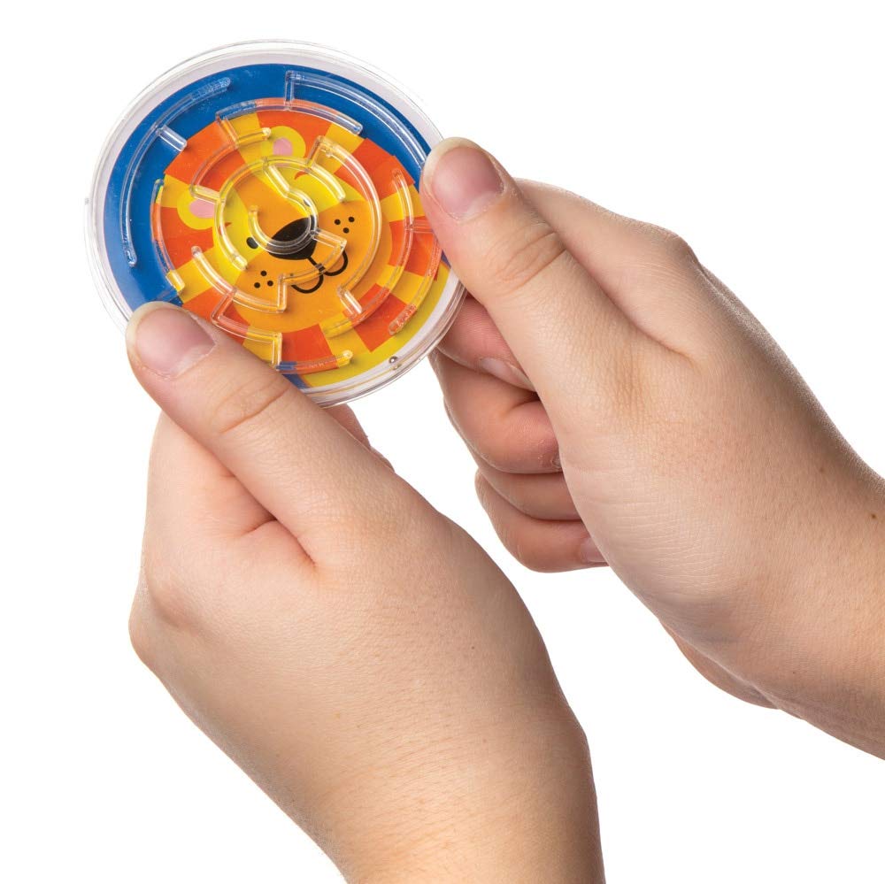 Baker Ross AW760 Jungle Chums Maze Games (Pack of 6) Maze and Ball Game Perfect for Kids Goodie Bags Halloween Party Favors - Image 3