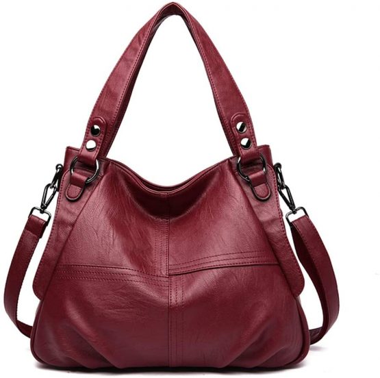 Ladies Leather Handbags Large Capacity Top Handle Messenger Crossbody Shoulder Bags for Womens Girls