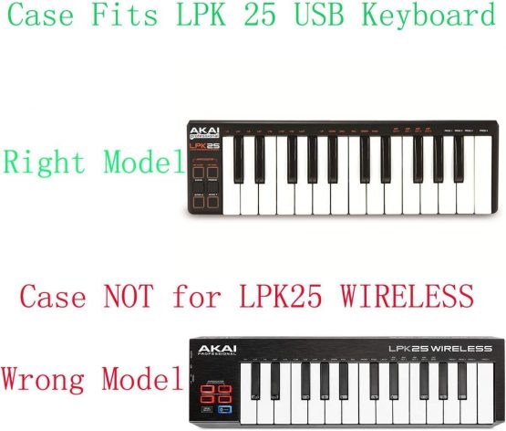 Khanka Hard Travel Case for AKAI Professional LPK25 Portable USB MIDI Keyboard Controller.(Case only) - Image 2