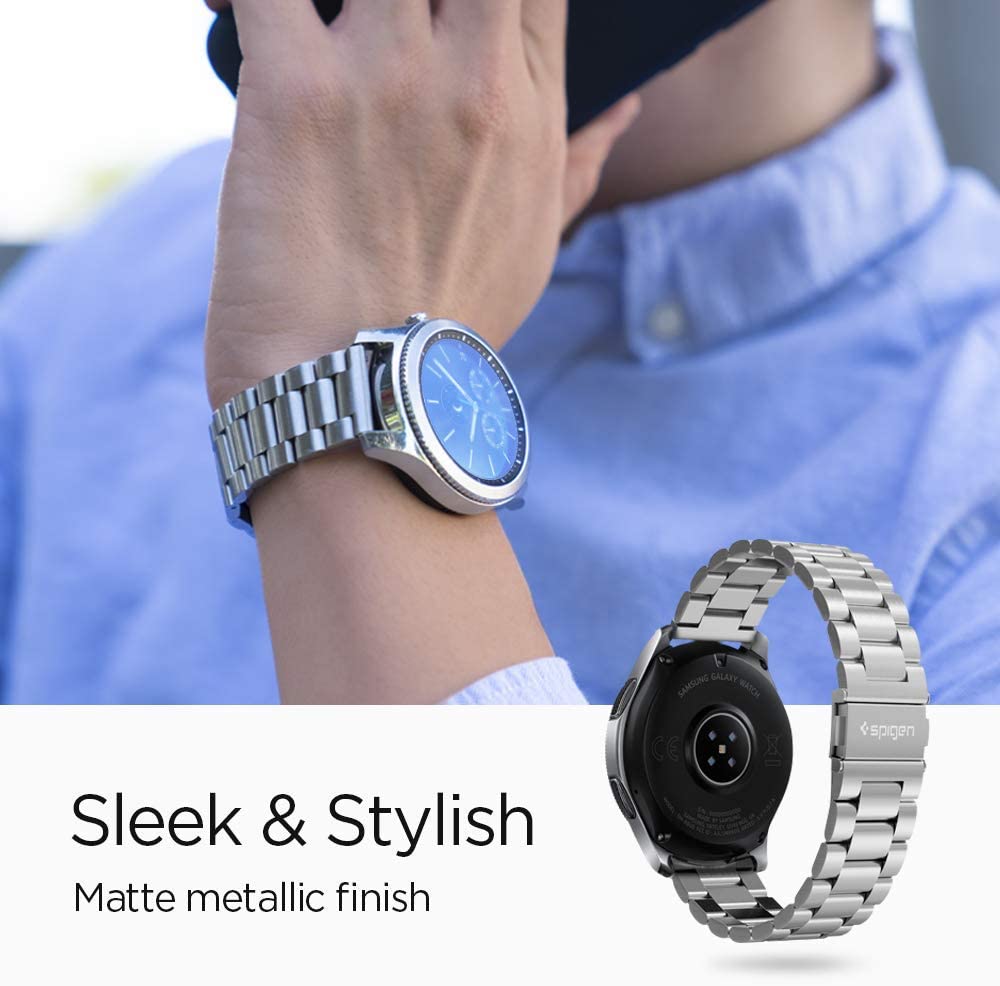 Spigen Modern Fit Designed For Samsung Galaxy Watch 3 45mm Band Strap (2020) / Galaxy Watch 46mm Band (2018) / OnePlus Watch Band/Gear S3 Frontier Band / S3 Classic Band Strap - Image 3