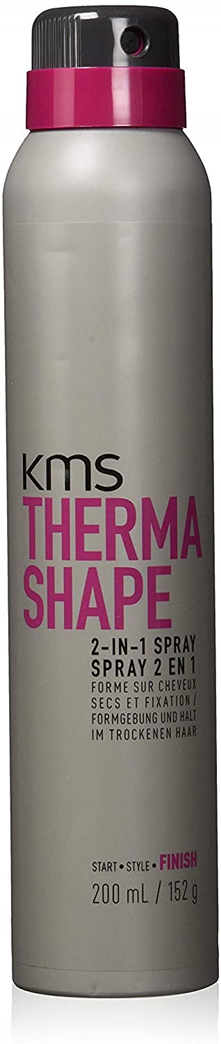 KMS ThermaShape 2-in-1 Spray, for All Hair Types Style Memory & Hold, Heat Protection, Vegan & PETA Approved, 200ml