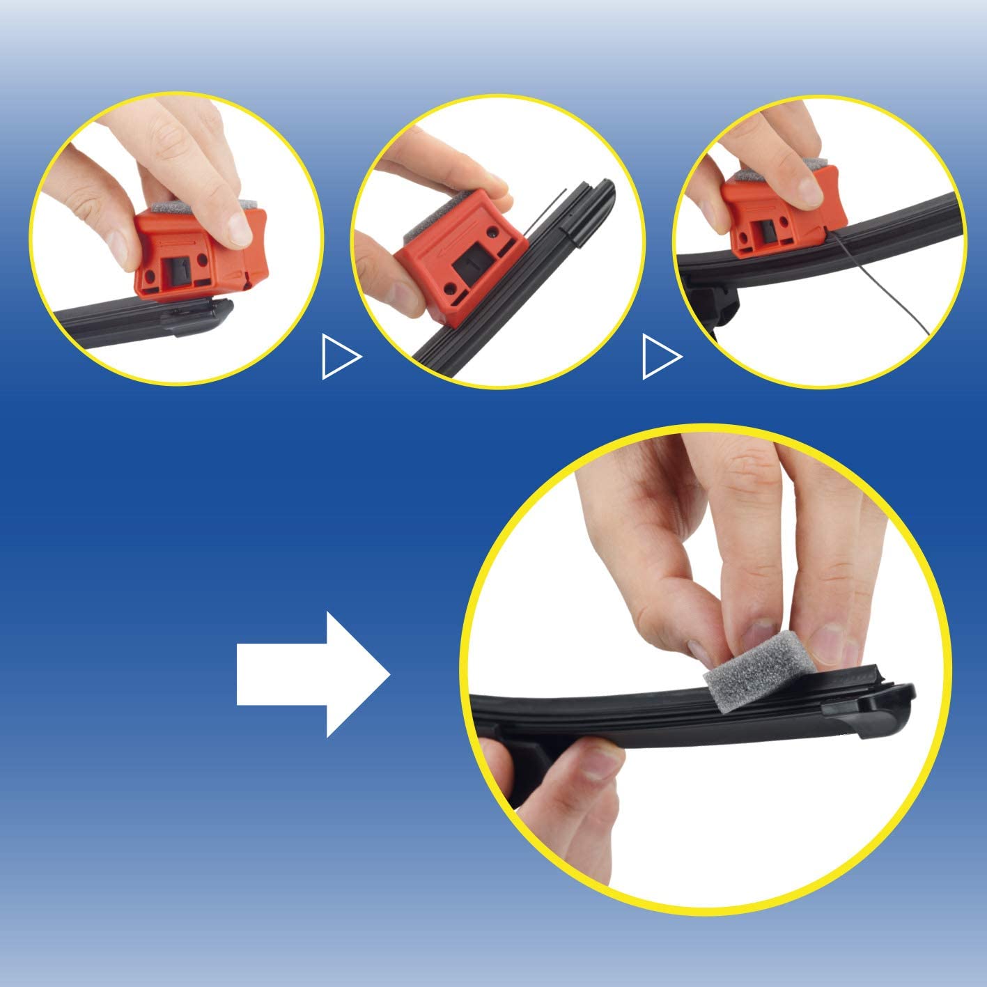 ATG Wiper Blade Repair Tool, Windshield Wiper Sharpener & Restorer, Universal Wiper Cutter for Cars & Vans, Restore Clear - Image 3