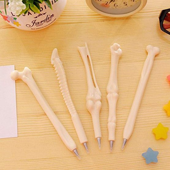 Mengger Novelty Bone Design Ballpoint Pen Black and Blue Ink for Doctors Nurses Friends Artist Medics Gift School Office Stationery,Crazy Student Gift 20pcs 1.0mm - Image 4