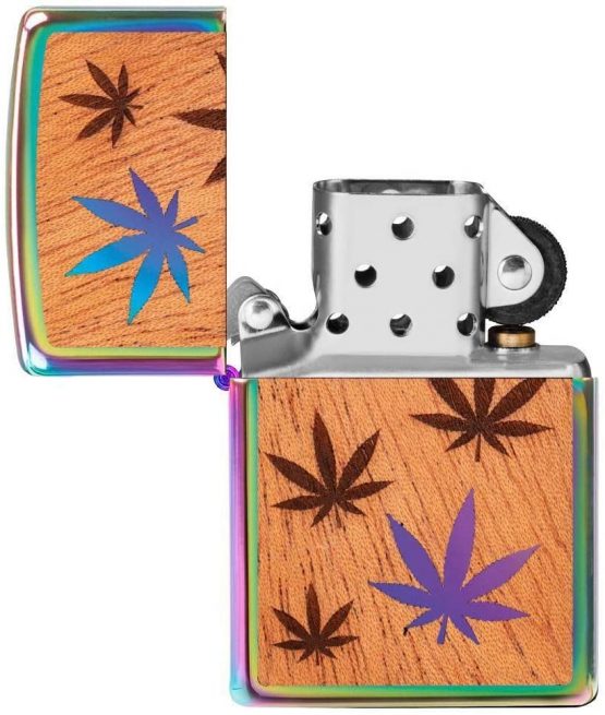 Zippo Unisex's Woodchuck Leaves, Walnut Emblem Windproof Lighter, Multicolour, Regular - Image 4