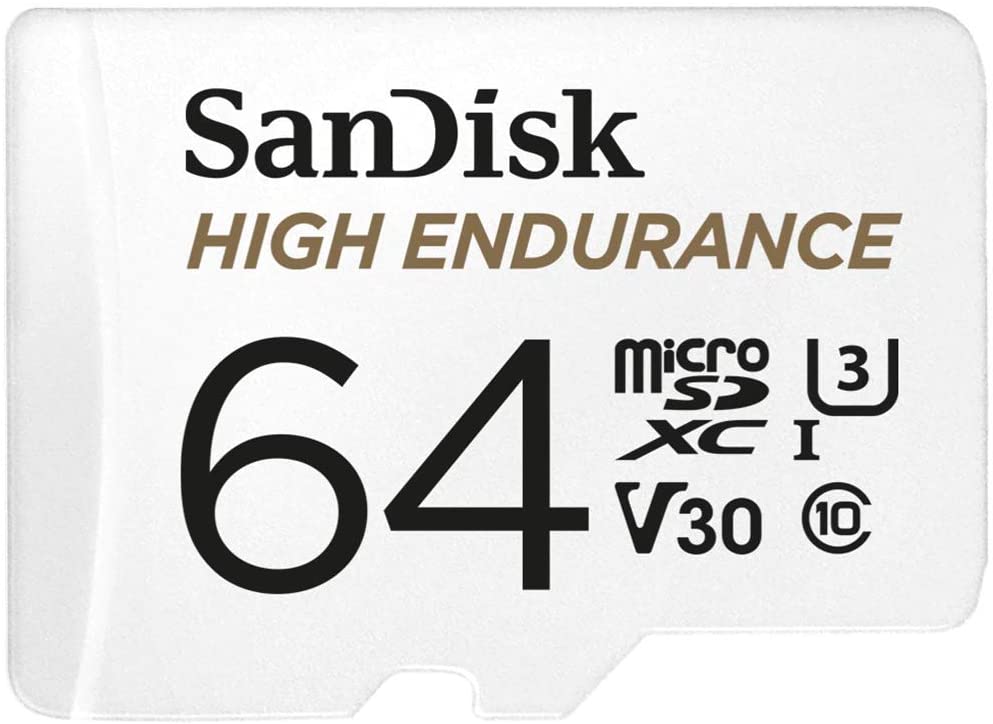 SanDisk HIGH ENDURANCE Video Monitoring for Dashcams & Home Monitoring 64 GB microSDXC Memory Card + SD Adaptor - Image 2