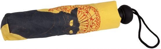 VON LILIENFELD® Folding Pocket Umbrella Automatic Telescopic Lightweight auto Open Motif Women Cat Chat Noir - Image 3