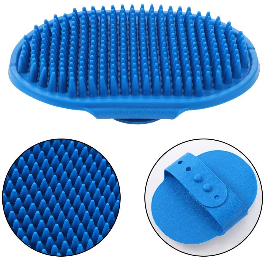 Fantesi 3 Pack Pet Grooming Brush 3-in-1 Brush-Rubber for Dogs & Cats Soothing Massaging, Bath - Image 3