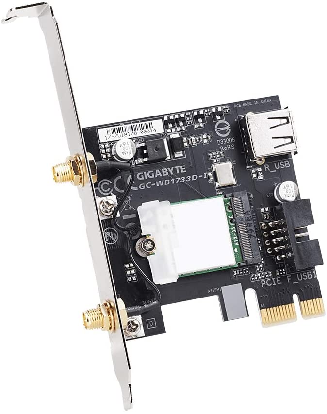 Gigabyte GC-WB1733D-I PCIe expansion card, Black