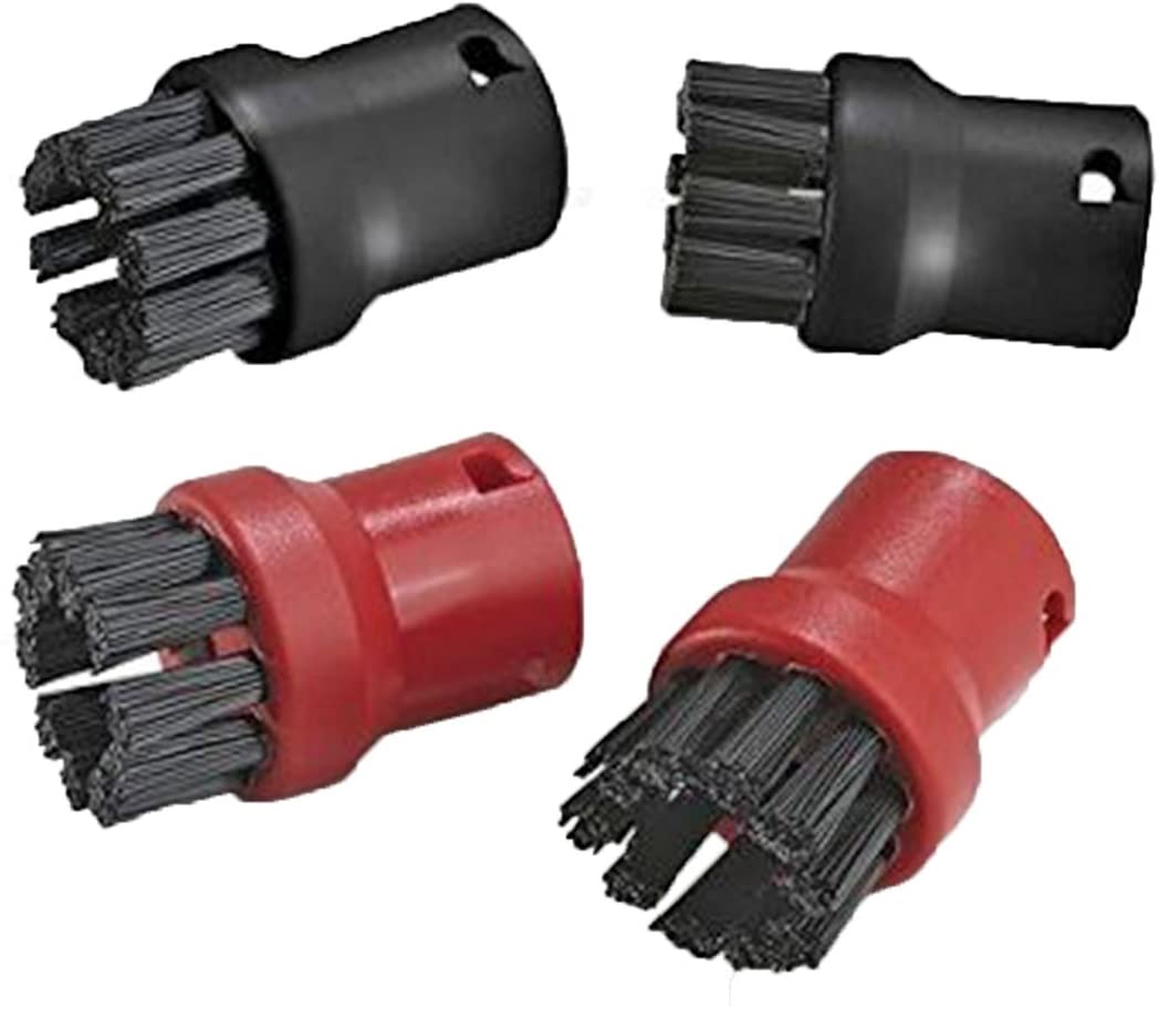 SPARES2GO Hand Tool Nozzle Bristle Brushes compatible with Karcher SC1.020 SC1020 K1105 K1201 K1405 Steam Cleaner (Pack of 4)