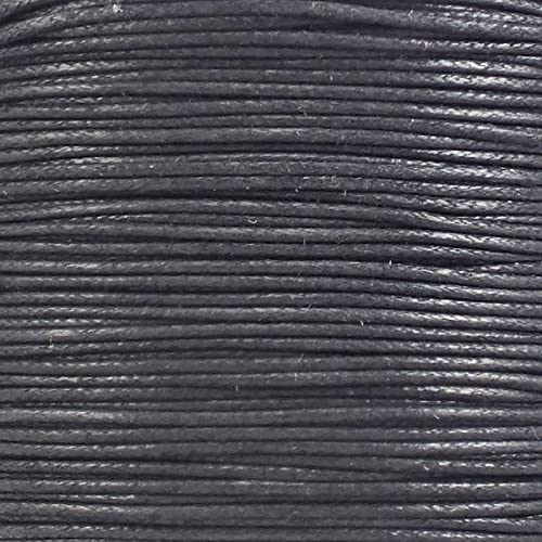 Black Waxed Cotton Cord 1mm, 10 Metres, Necklace Cord, Bracelet Thread, Beading String, for Jewellery Making Macrame