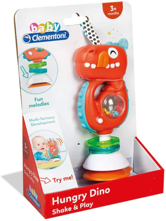 Baby Clementoni 17330 Interactive Dinosaur Rattle, Multi-Coloured - Image 2