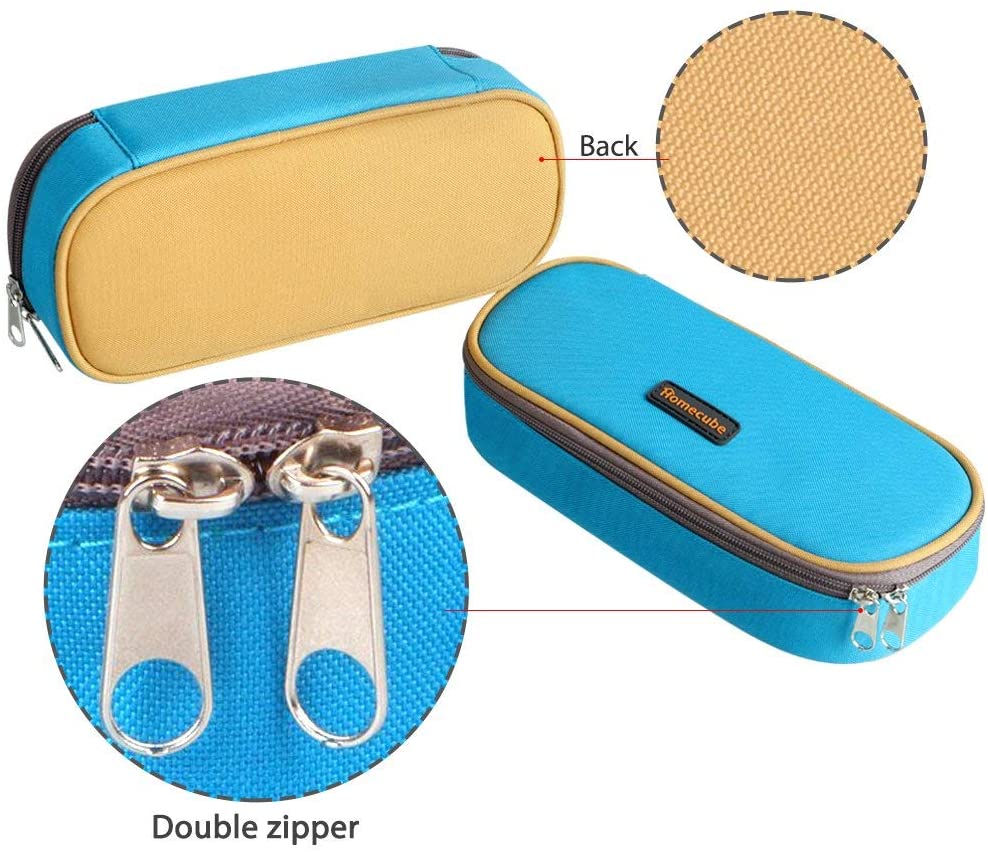 Homecube Pencil Case, Large Pencil Holder Big Capacity Practical Stationery Pouch Pencil Case for Boys Girls Students (Blue) - Image 3